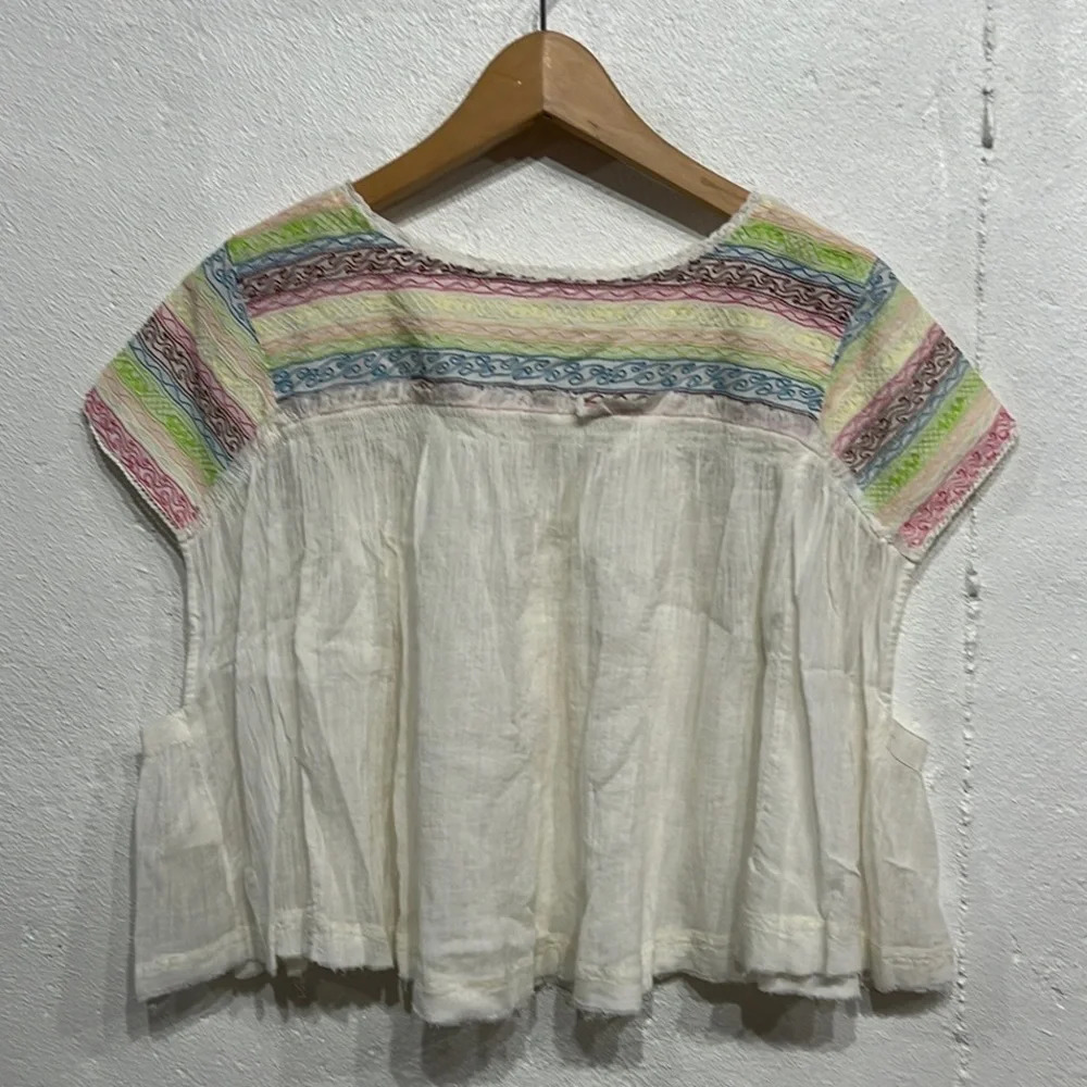 Free People Sheer Oversized Boho Blouse - Picture 3 of 3